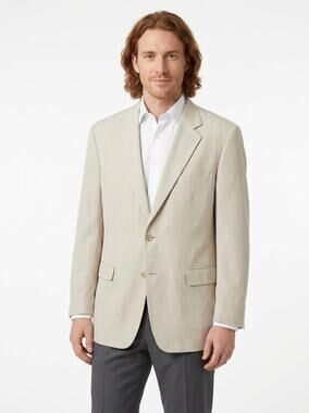 Bernhard Altmann 100% Silk Gray Blazer Long Sleeve Men See Measurements